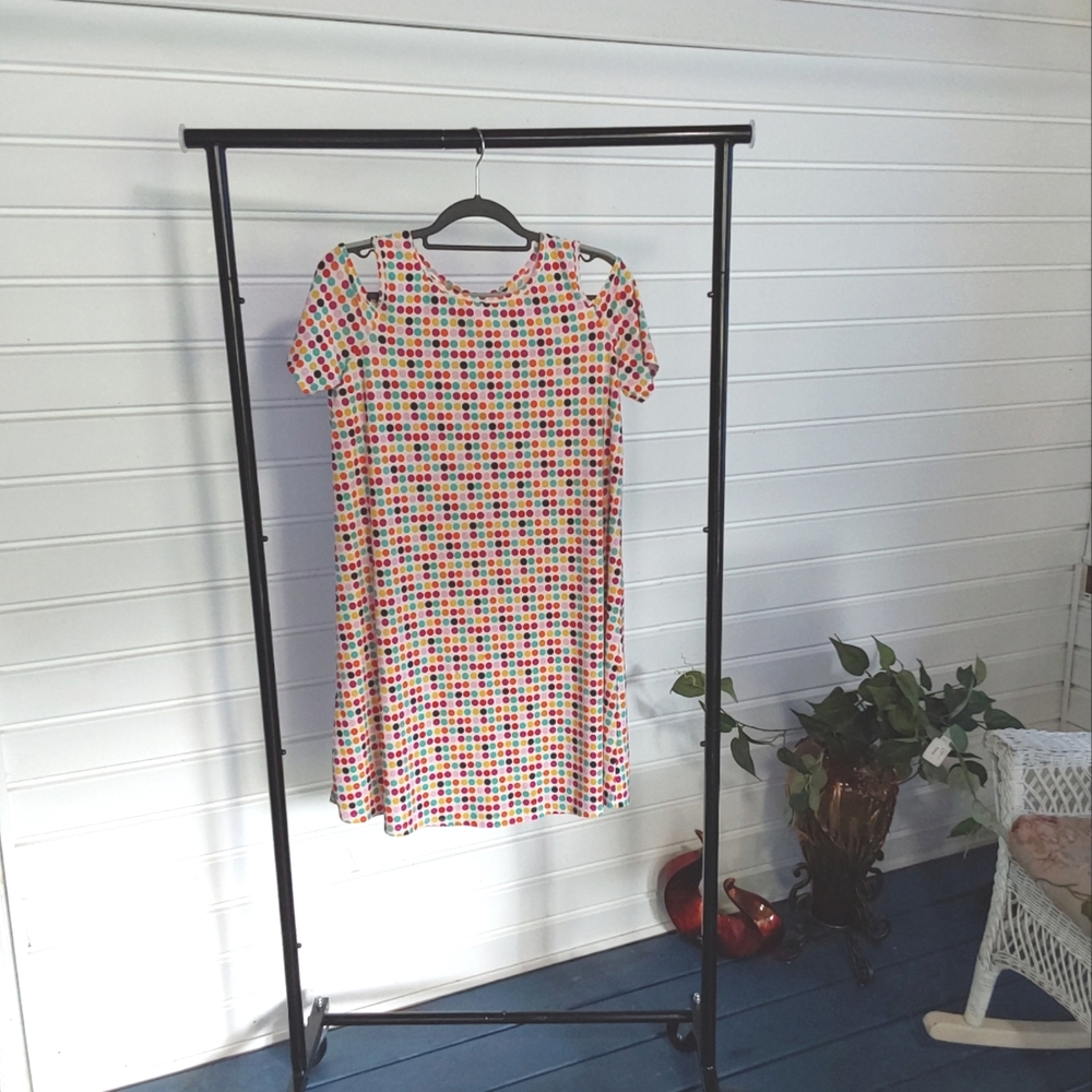 Multicolored Polka dot medium dress by TACERA